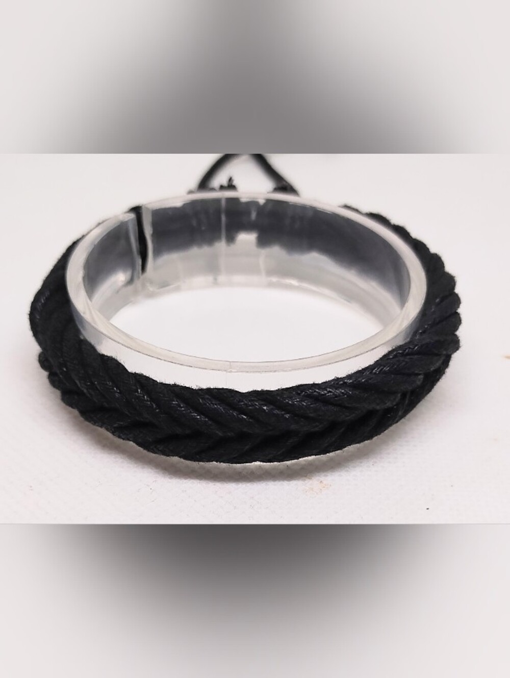 Men's Bracelet Leather Braided Black New Jewelry G27